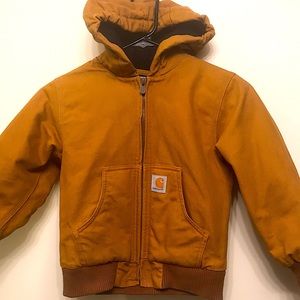 CARHARTT kids jacket insulated quilted lining. Size4-5 Classic gld/brn